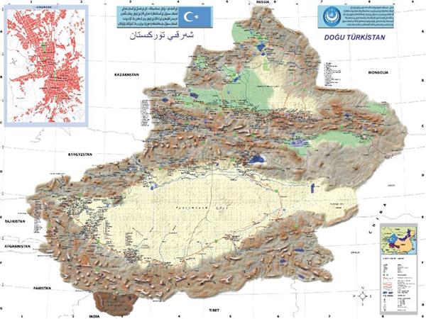 Dogu Turkistan Map Wallpaper by MywallpaperShop