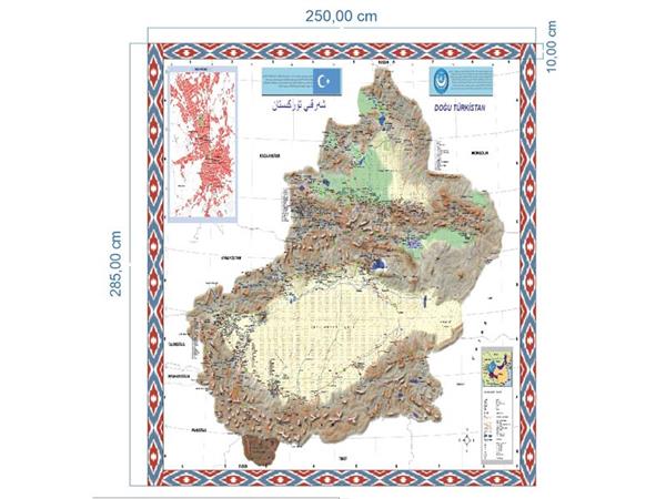 Dogu Turkistan Map Wallpaper by MywallpaperShop